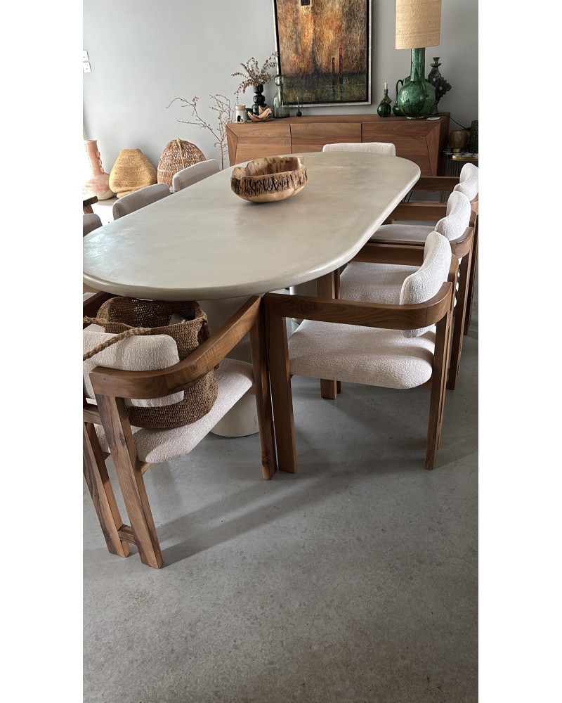 table Bahia en béton ciré moderne et élégante