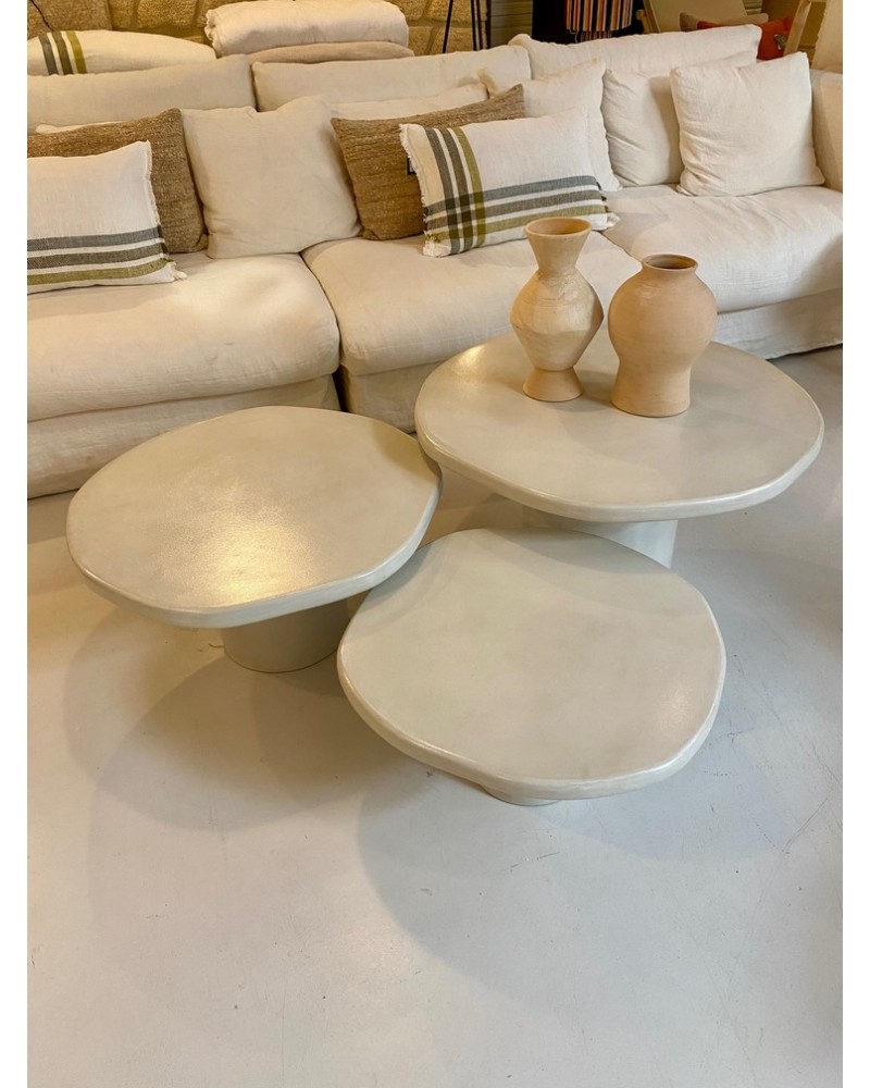 table basse Mogador en béton ciré design minimaliste